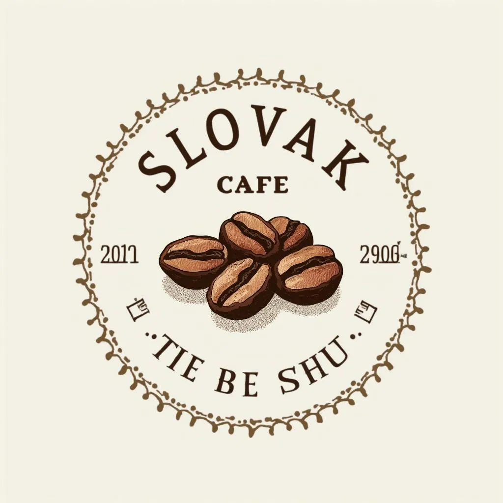 Moderný dizajn loga pre slovenskú kaviareň